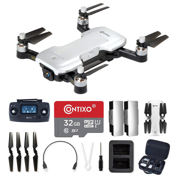 Contixo F30 4K UHD and GPS Drone with Carry Case and 32 GB SD Card