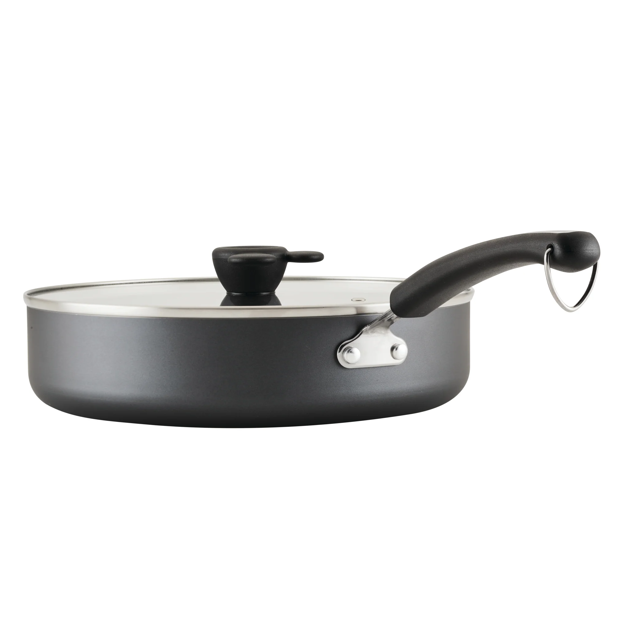 4.5-Quart Monochrome Ceramic Nonstick Sauté Pan with lid and Helper Handle - Image 7