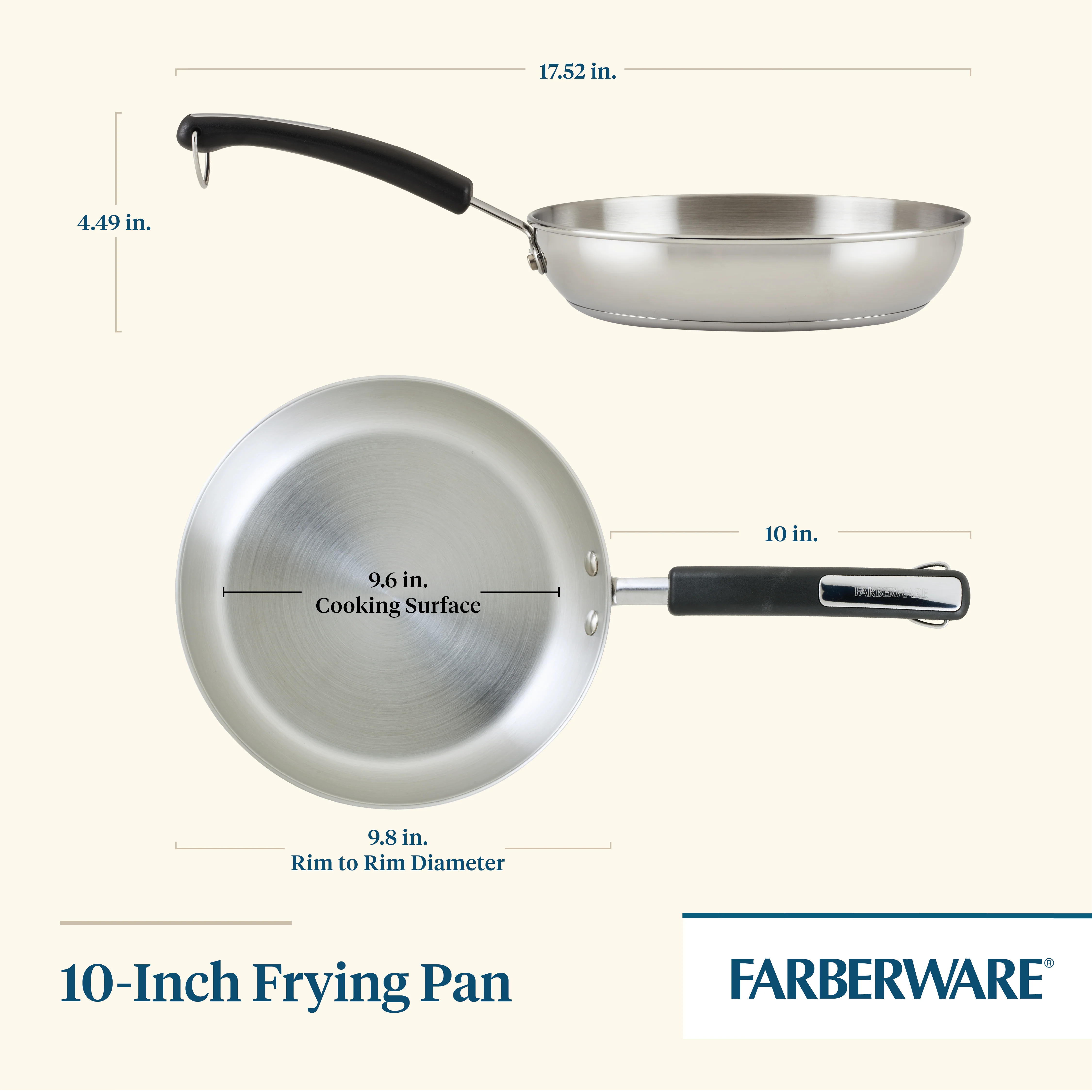 10-Inch Stainless Steel Frying Pan - Image 8