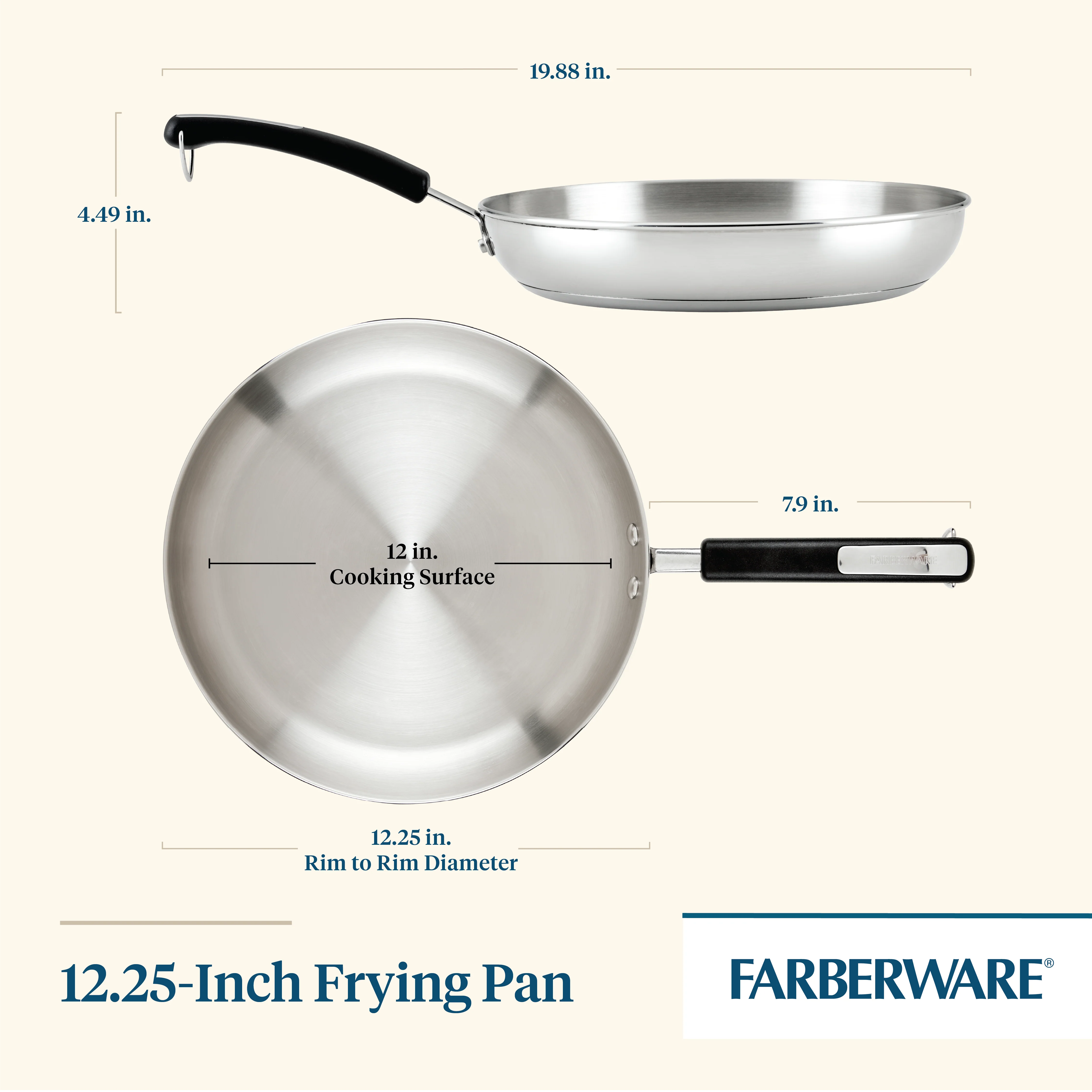 12.25-Inch Stainless Steel Frying Pan - Image 7
