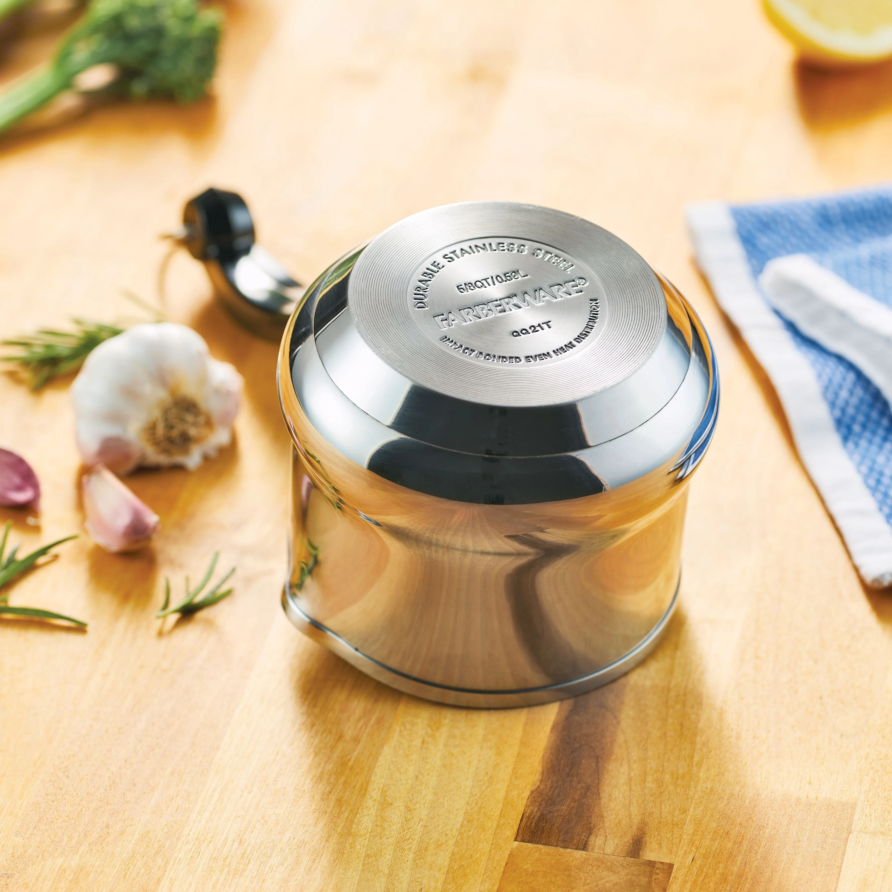 Classic Series Stainless Steel 0.625-Qt. Butter Warmer - Image 3