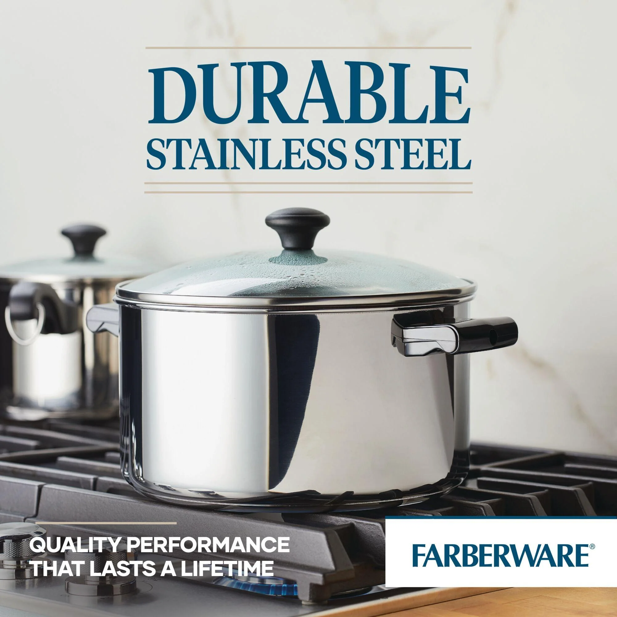 Classic Traditions Ceramic Stainless Steel 12-Piece Cookware Set - Image 3