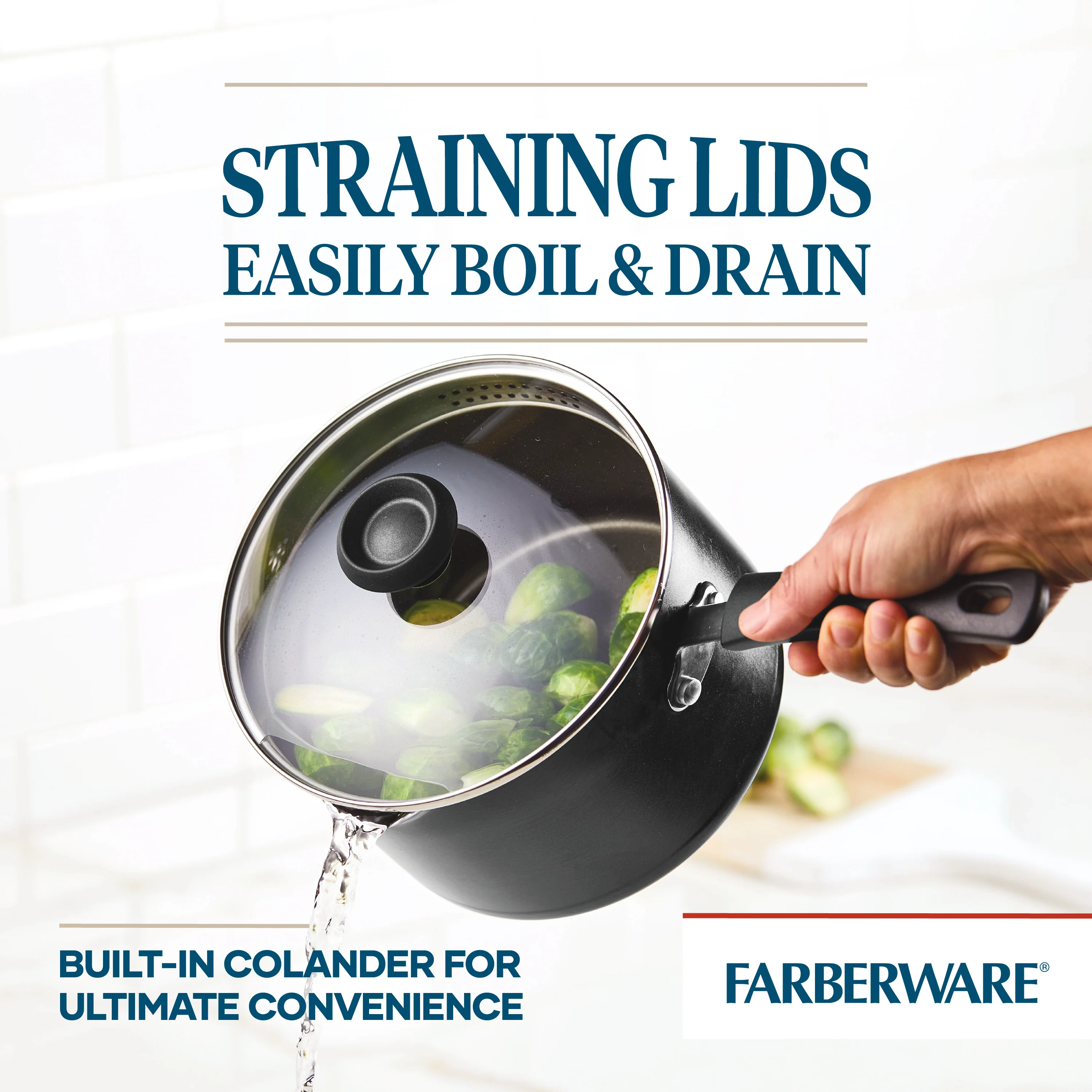 3-Quart Nonstick Straining Saucepan - Image 7