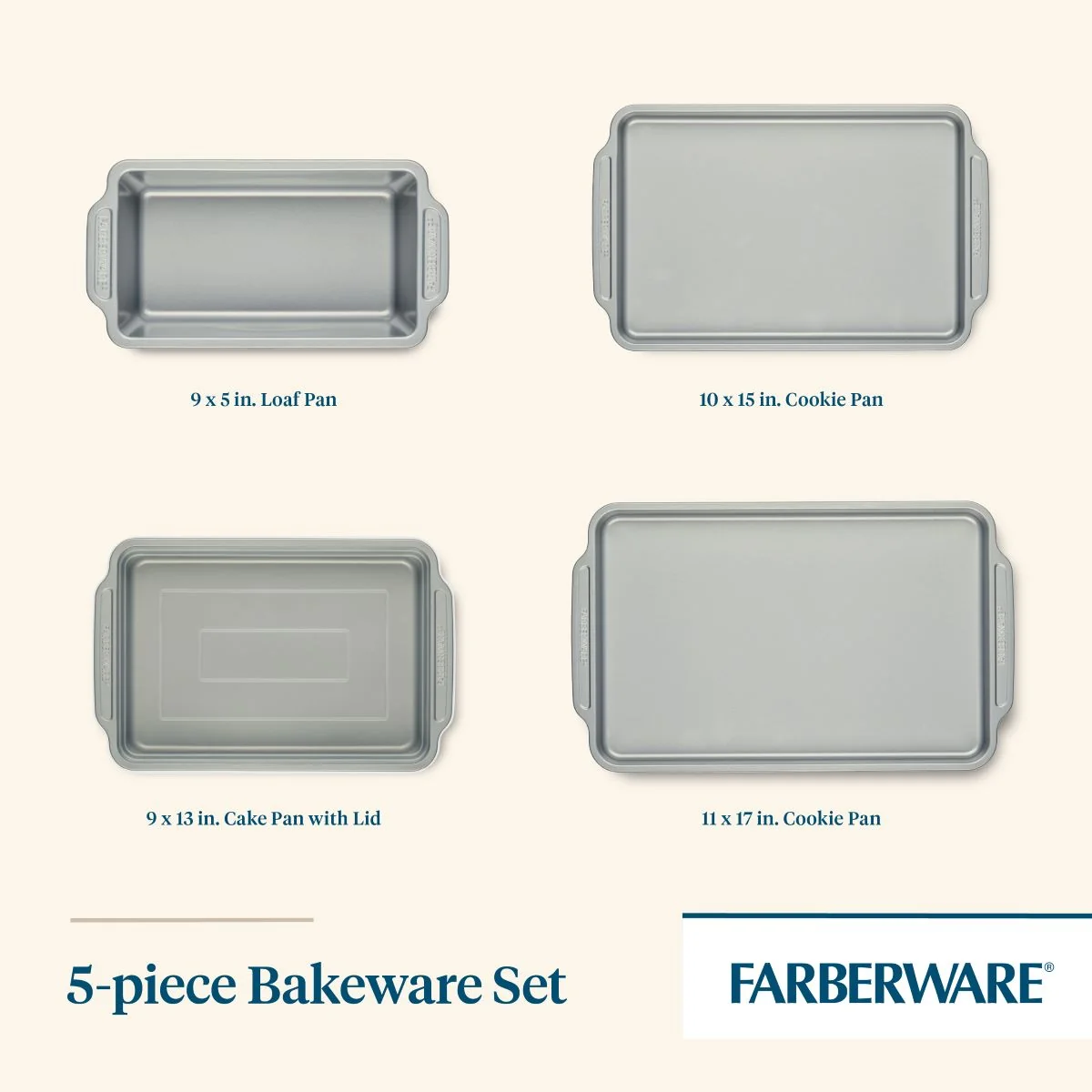 5-Piece Nonstick On-the-Go Bakeware Set - Image 5