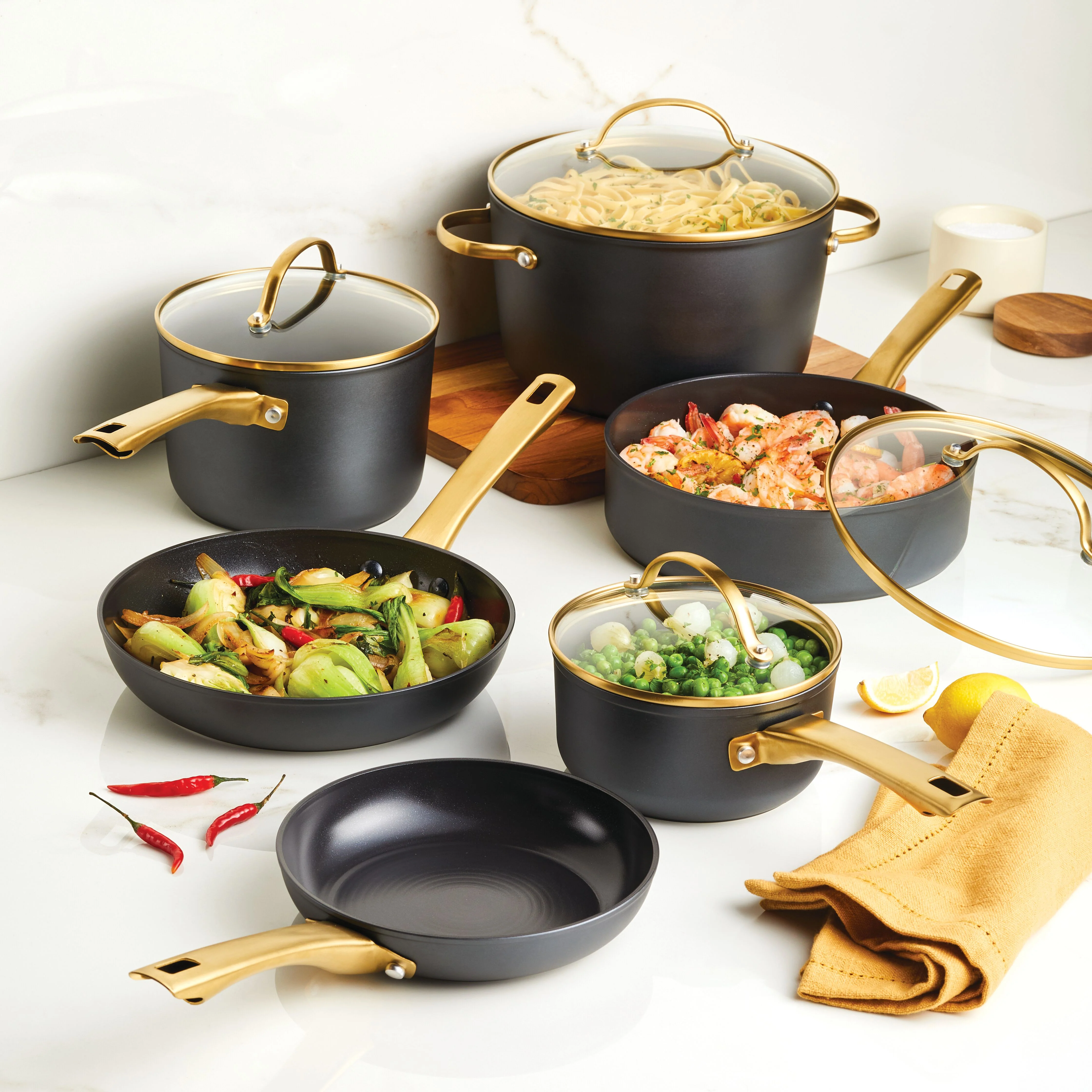 Forged Induction Ceramic 12-Piece Cookware Set - Image 4