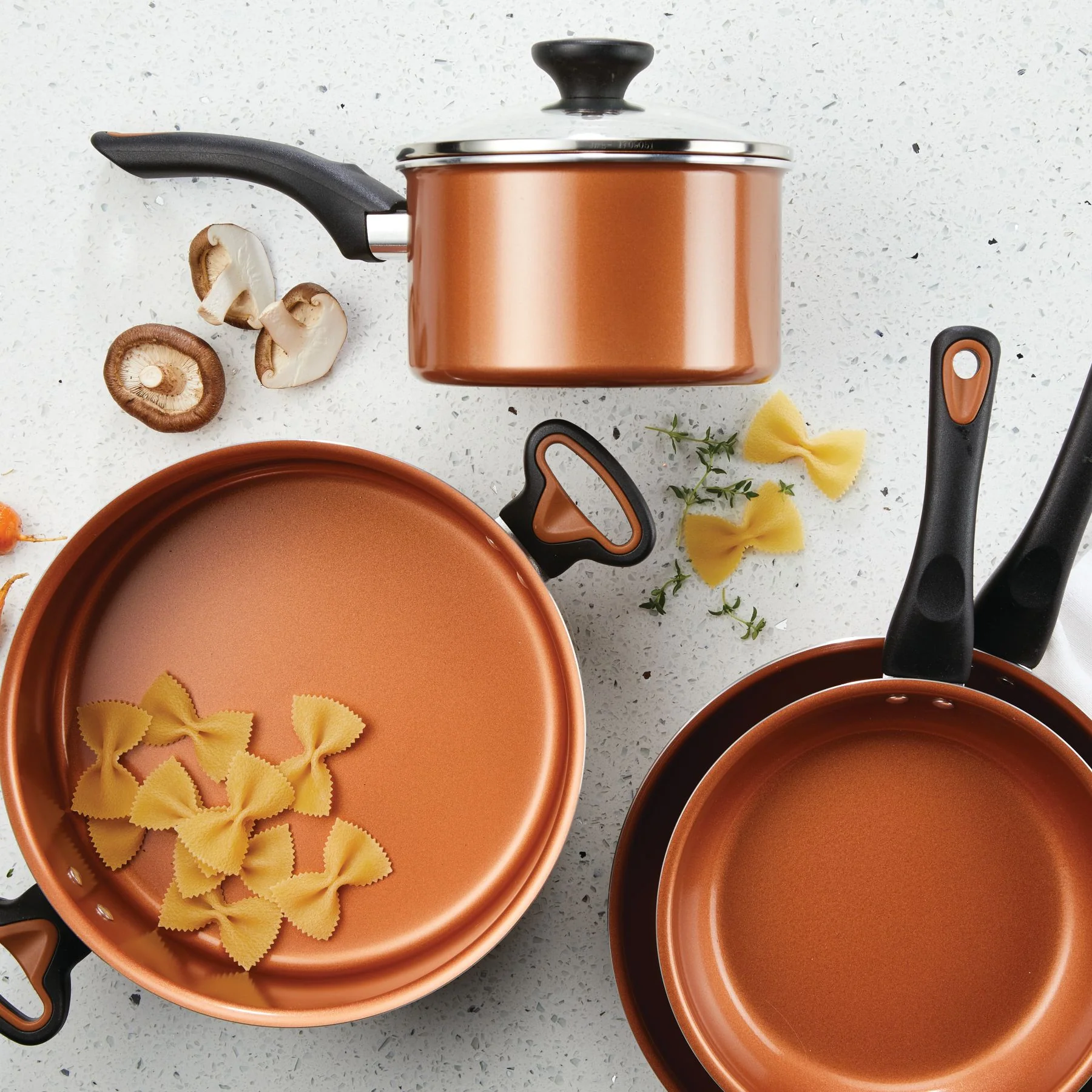 12-Piece Copper Ceramic Nonstick Cookware Set - Image 19