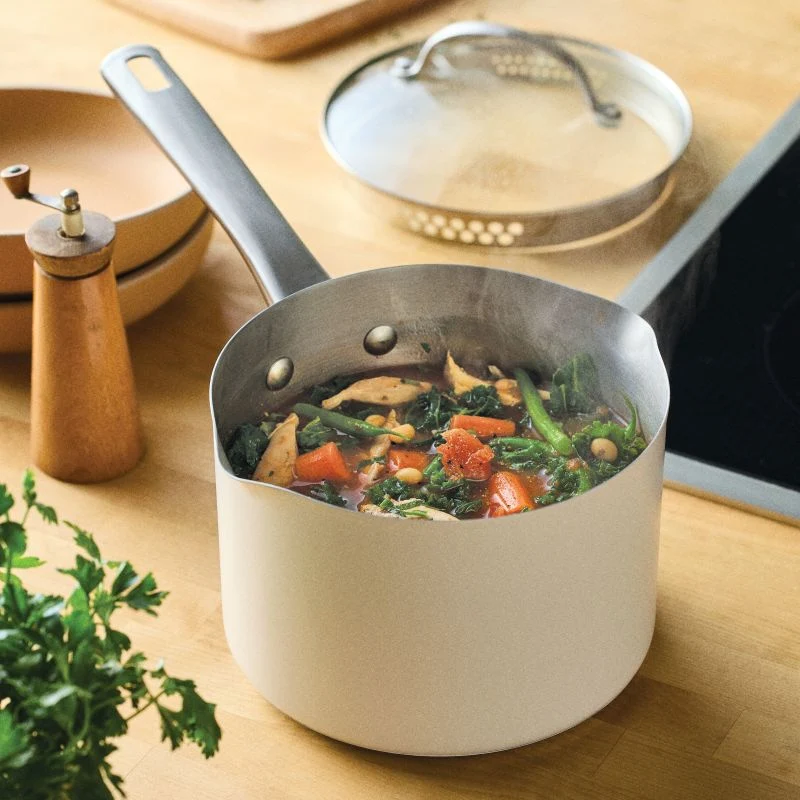 3-Quart Straining Saucepan with Lid - Image 2