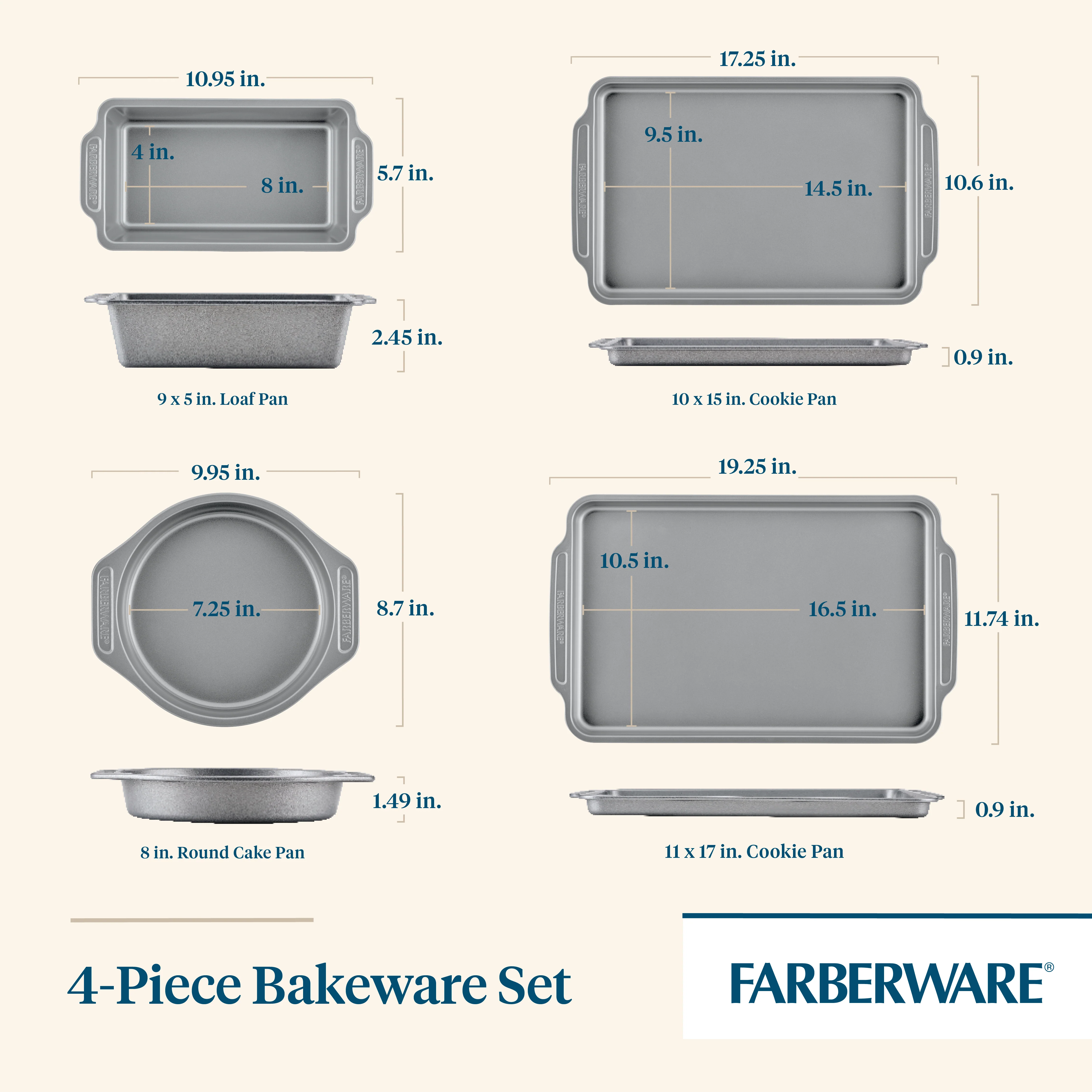 4-Piece Nonstick Bakeware Set - Image 6