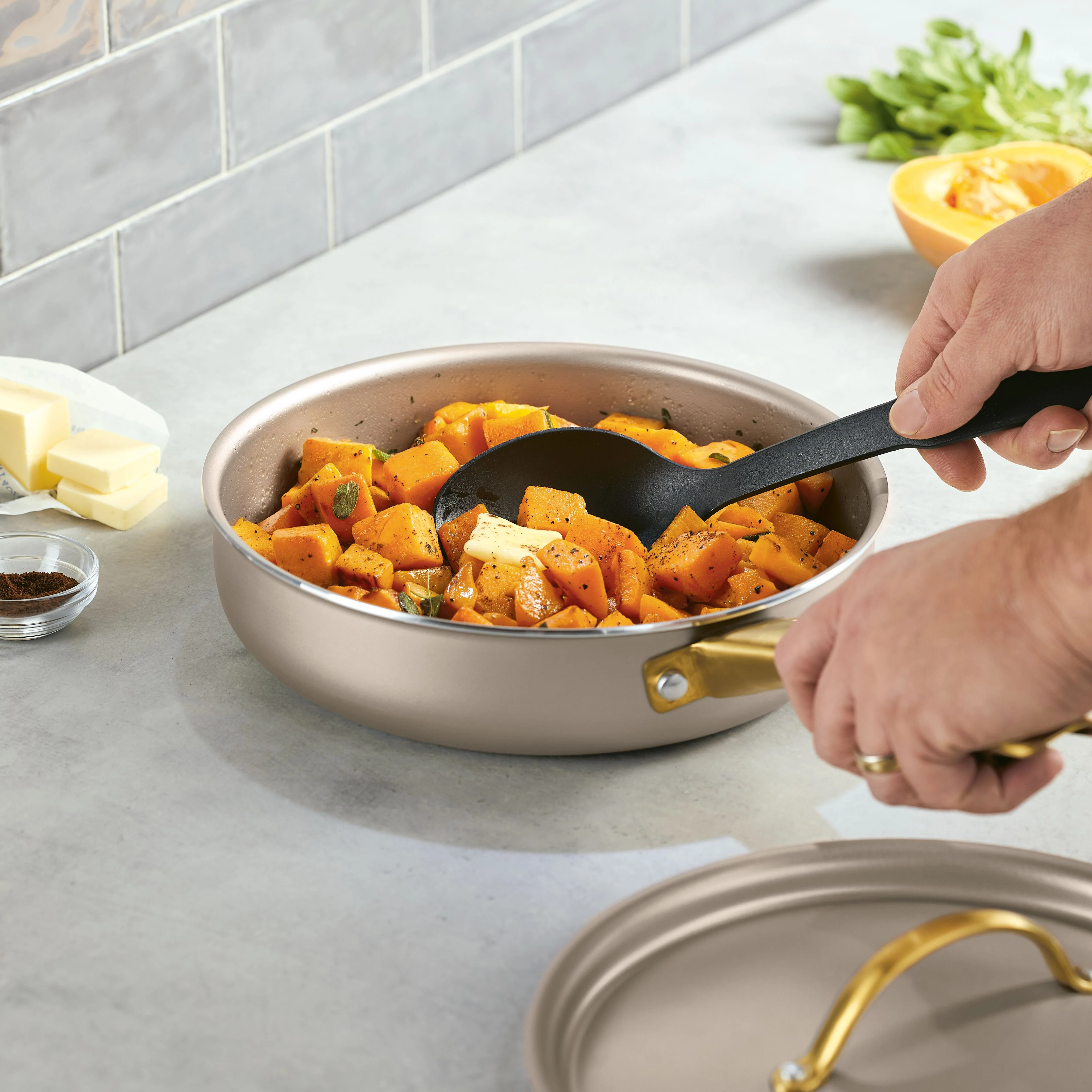 Radiant Nonstick 2.75-Quart Saute Pan With Lid - Image 4