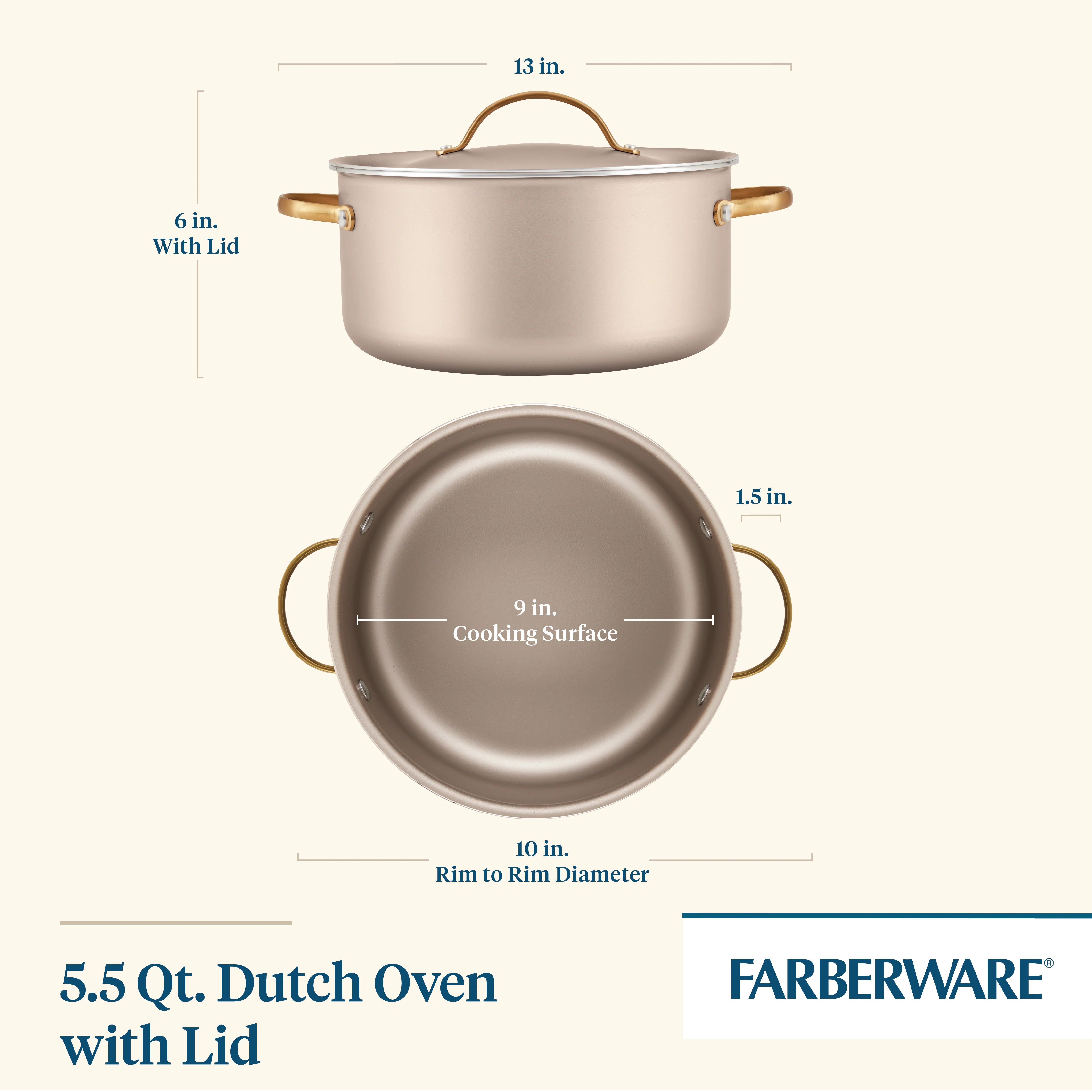 Radiant Nonstick 5.5-Quart Dutch Oven With Lid - Image 6
