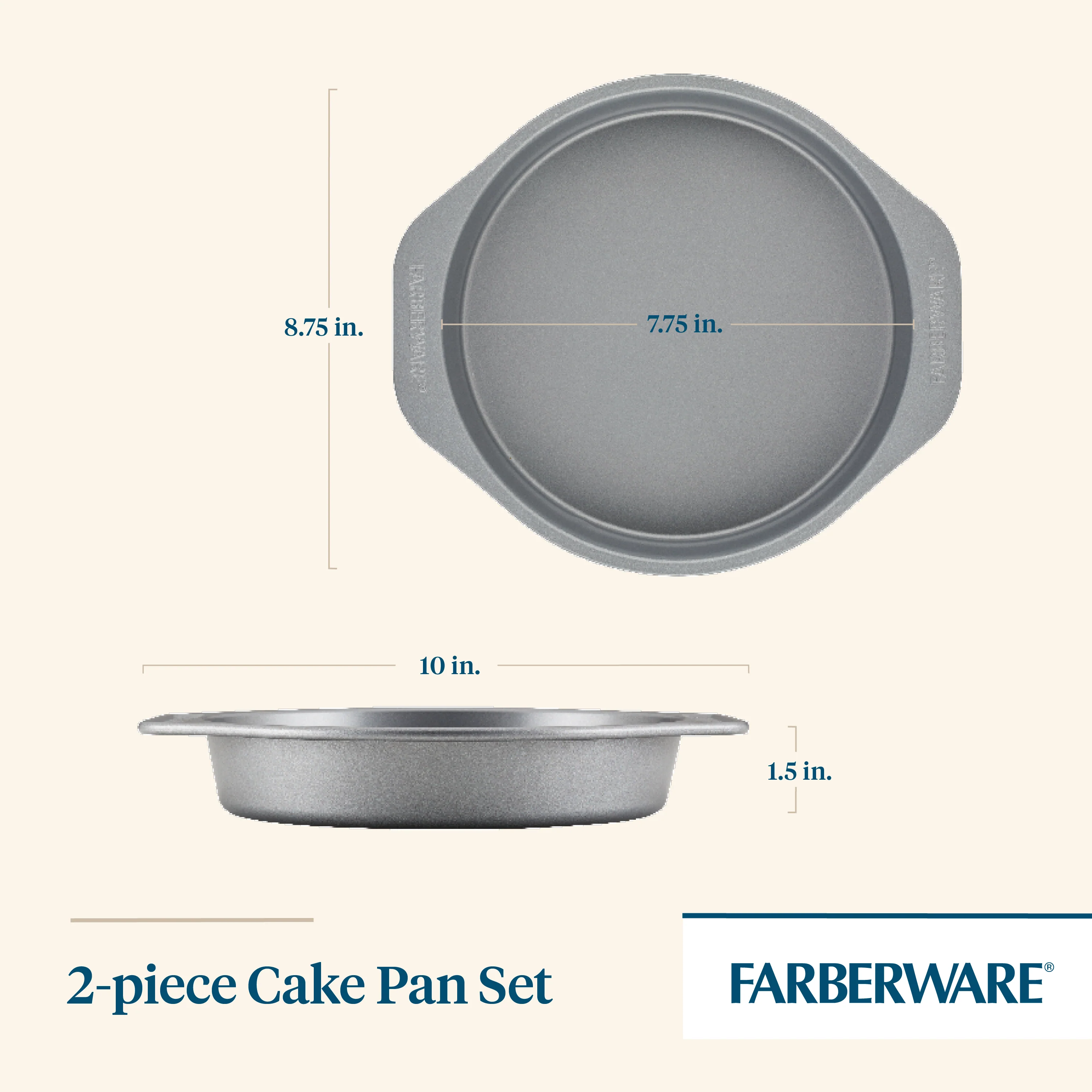 2-Piece Nonstick Round Cake Pan Set - Image 7