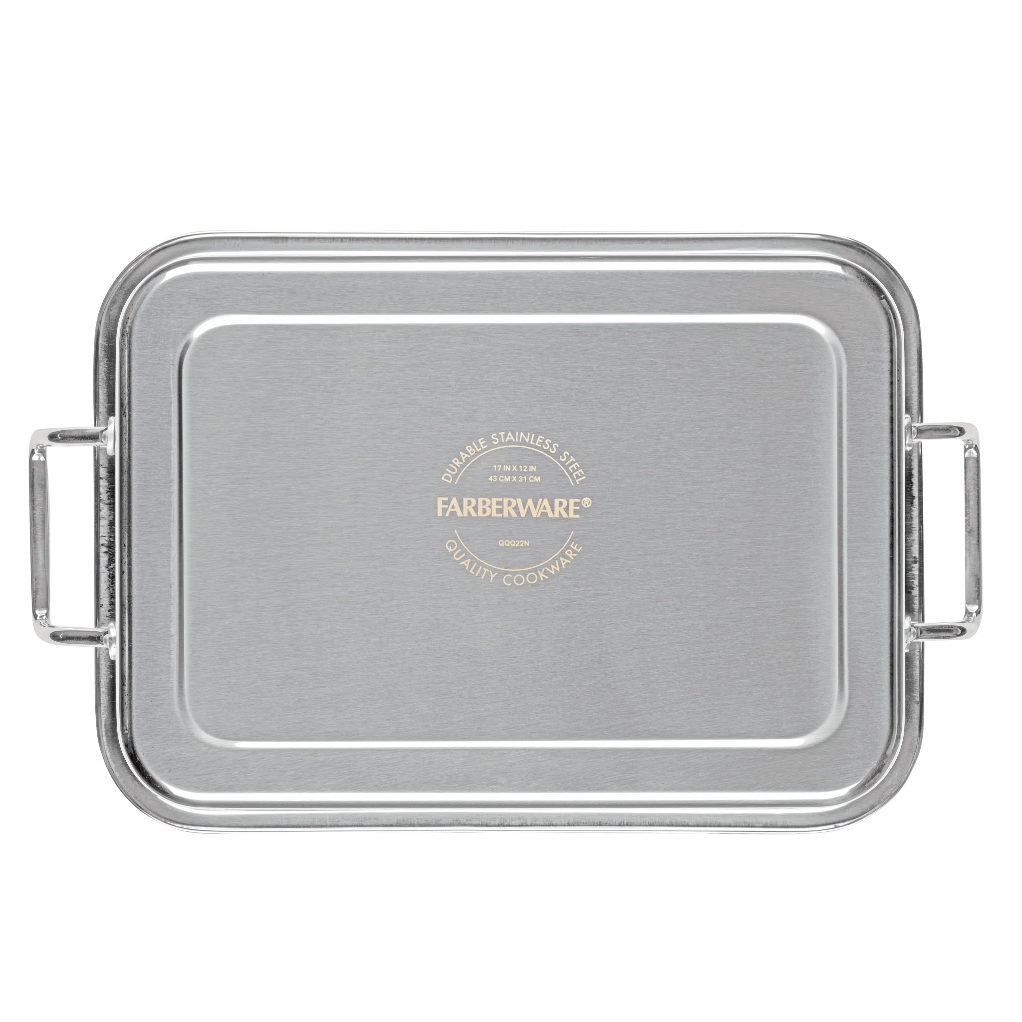 17" x 12.25" Stainless Steel Roaster with Rack - Image 9